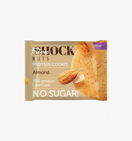 Печенье "Миндальное" NUTS protein 30%ТМ «FitnesSHOCK» 40 гр/12